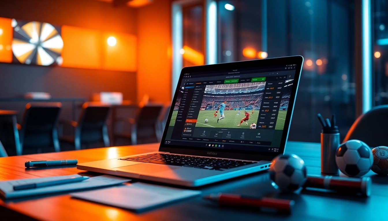 Entdecken Sie die Welt der sportwetten ohne lizenz mit einem modernen Online-Wettportal, das eine aufregende Atmosphäre zeigt.