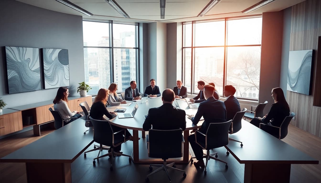 Professioneller Headhunter München bei einer strategischen Besprechung in einem modernen Büro.