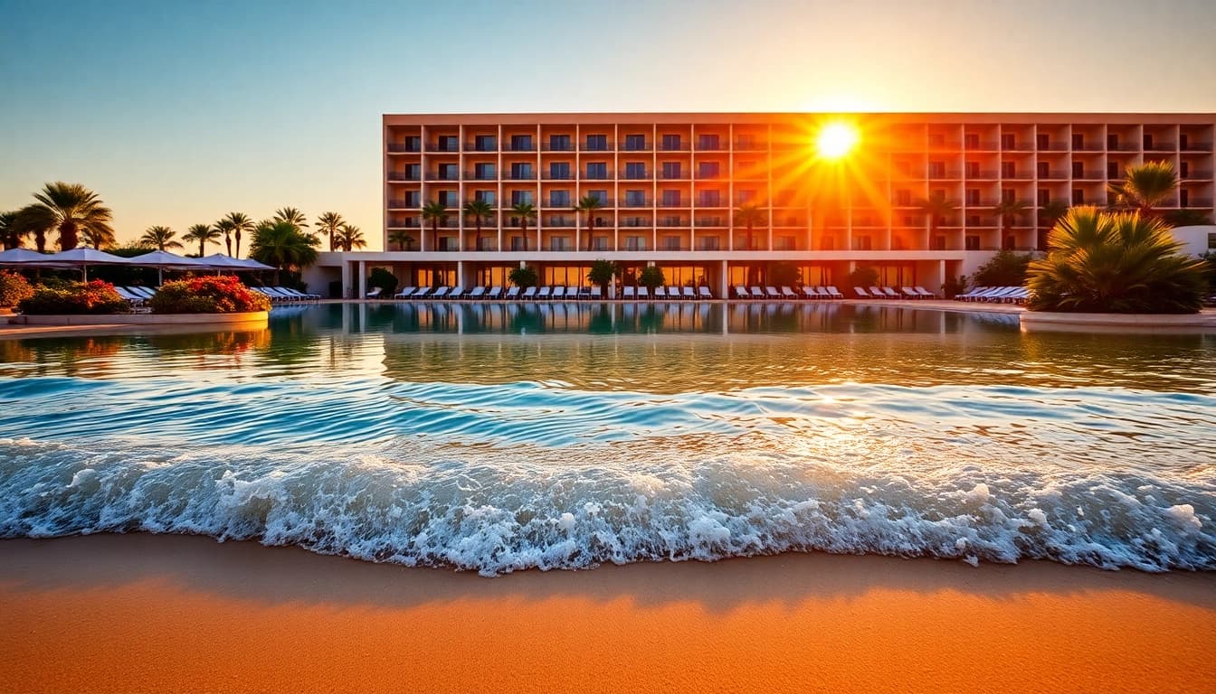 Relax at the Iberostar Selection Fuerteventura Palace featuring stunning pool views and beachfront access.