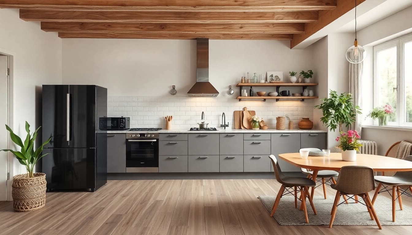 Frische Ideen für eine kreative Hausrenovierung in modernem Stil mit einladender Küche.