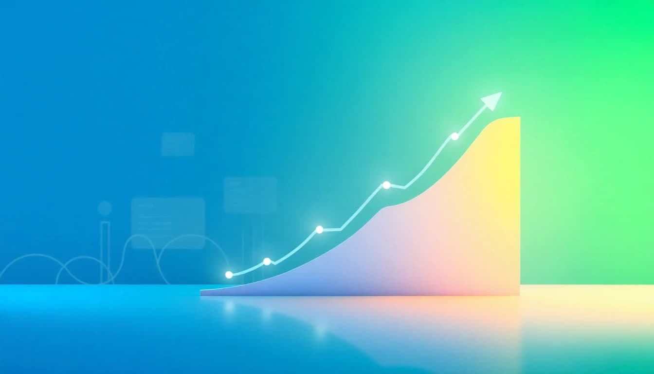 Visualisieren Sie den Web-Rang mit einem aufsteigenden Pfeildiagramm und dynamischen Farben.