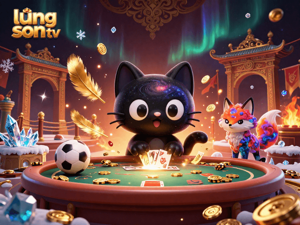 Engage in sports betting with lương sơn tv featuring energetic characters and dynamic casino elements.