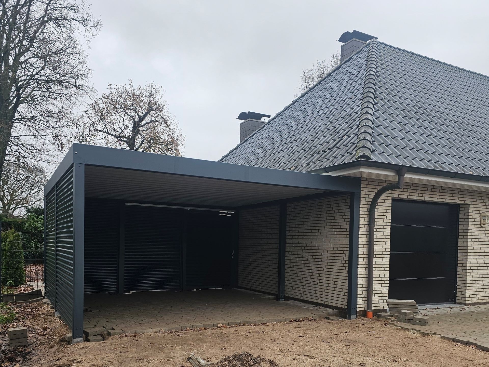 Carport Metall für zwei Autos – Doppelter Schutz, doppelter Komfort