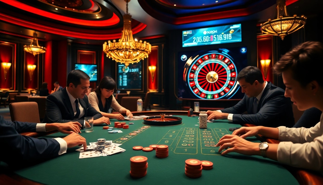 SODO66 casino table nightlife filled with excitement and professional gamblers in action