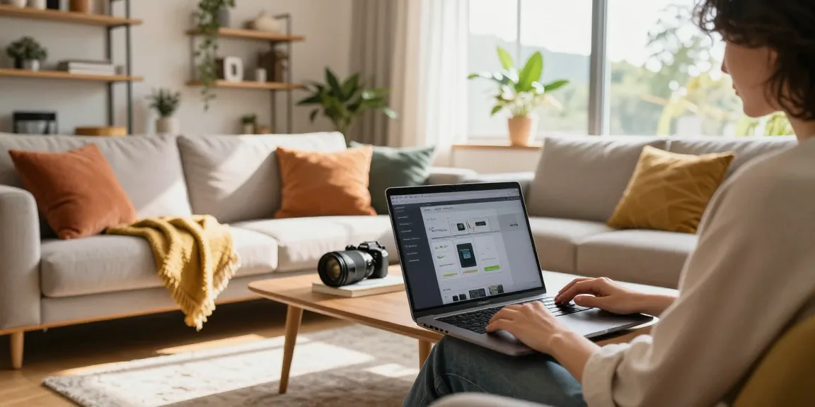 Durchsuchen Sie stilvolle Möbeloptionen online, möbel online bestellen in einem warmen und einladenden Wohnzimmer.