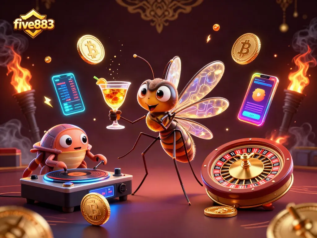 Engage with five883 and enjoy an exhilarating casino experience with vibrant characters!