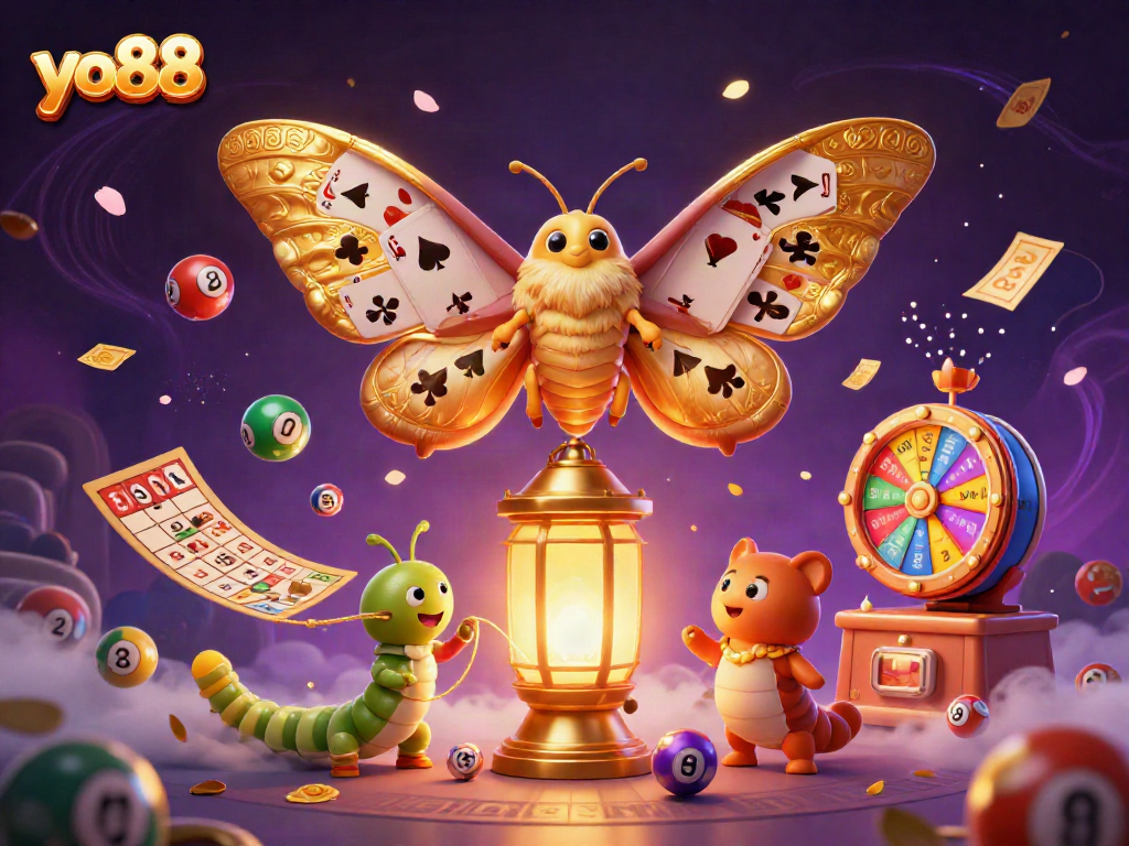 Engage in exciting yo88 gameplay with colorful lottery balls and vibrant casino elements.