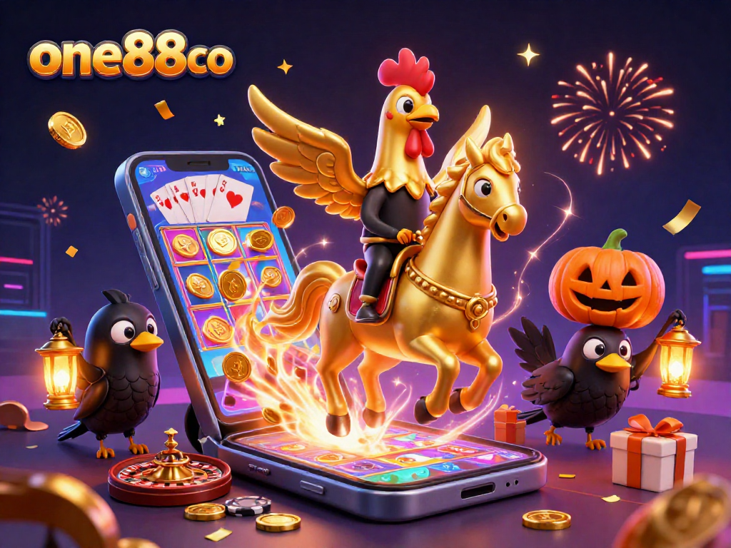 Experience thrilling gameplay at one88co with our vivid 3D casino illustration featuring exciting elements.
