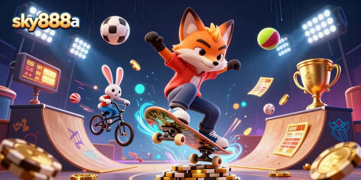 Experience thrilling gameplay with sky888a, featuring vibrant characters and dynamic gambling elements.