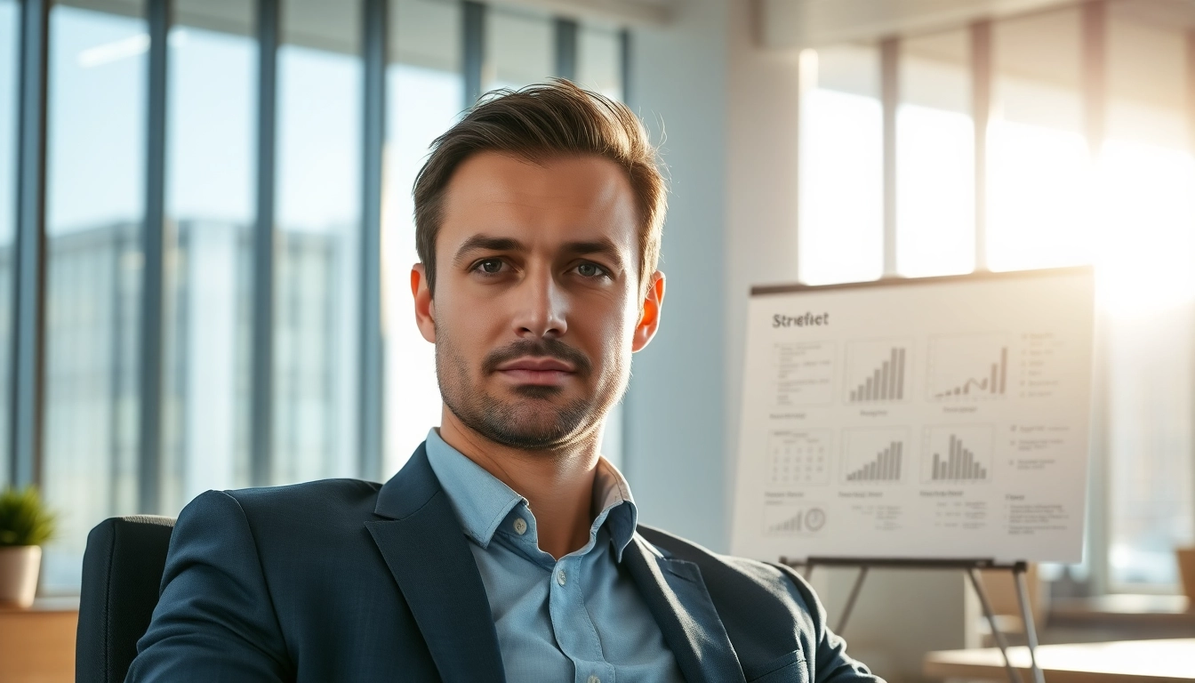 Headhunter im modernen Büro, fokussiert auf professionelle Rekrutierung und strategische Planung.