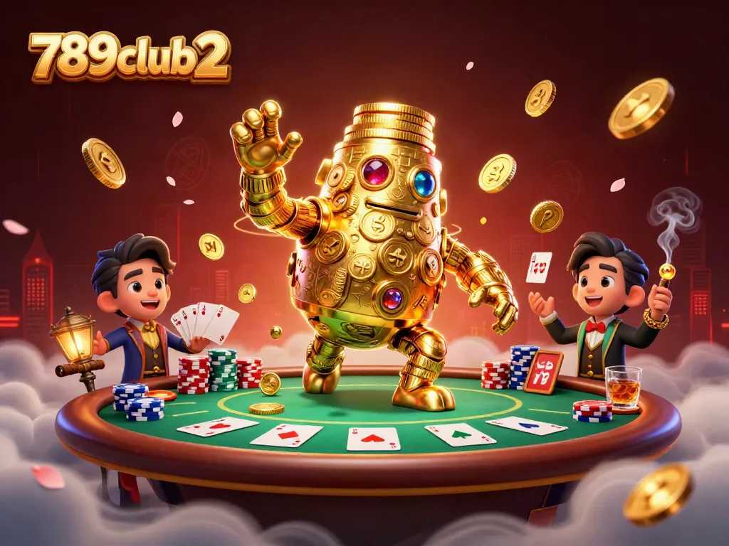 Experience thrilling gaming at 789club2 with a dynamic golden golem and poker action