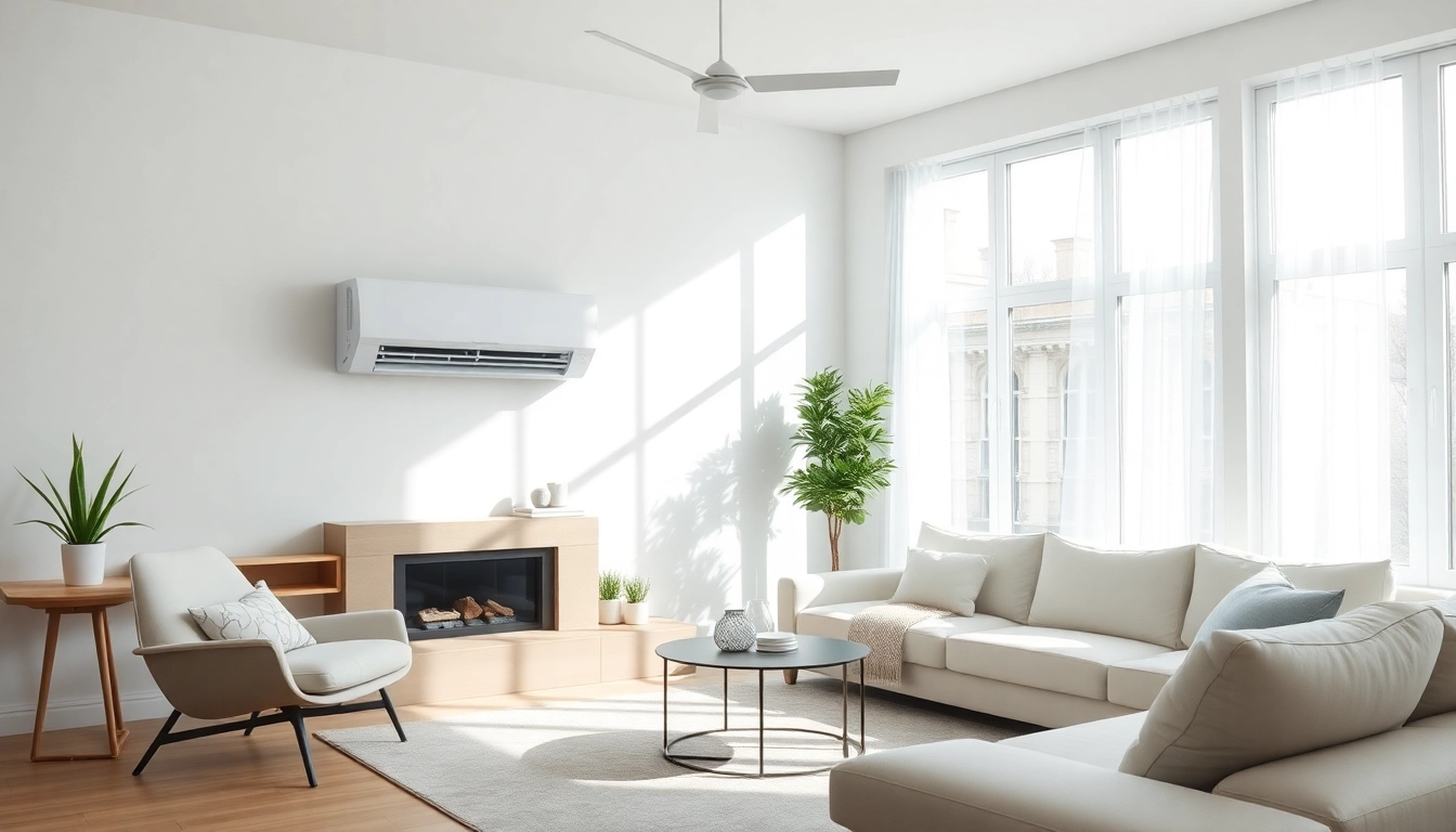 Experience comfort and elegance with Klimaanlagen kaufen, showcasing sleek air conditioning in a bright living room.