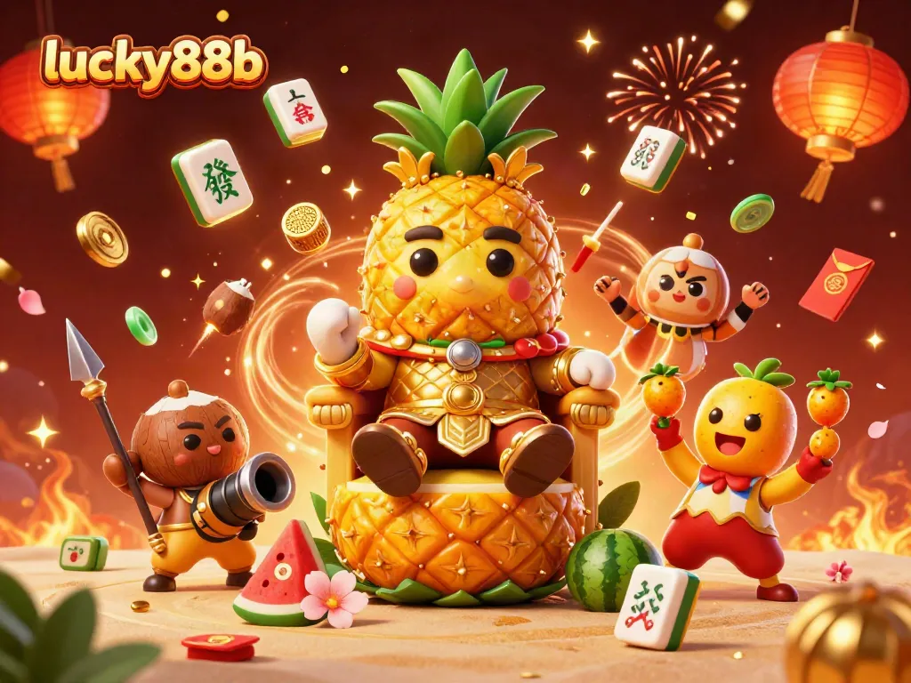 Experience the excitement of lucky88b with vibrant casino elements and dynamic characters celebrating their wins.