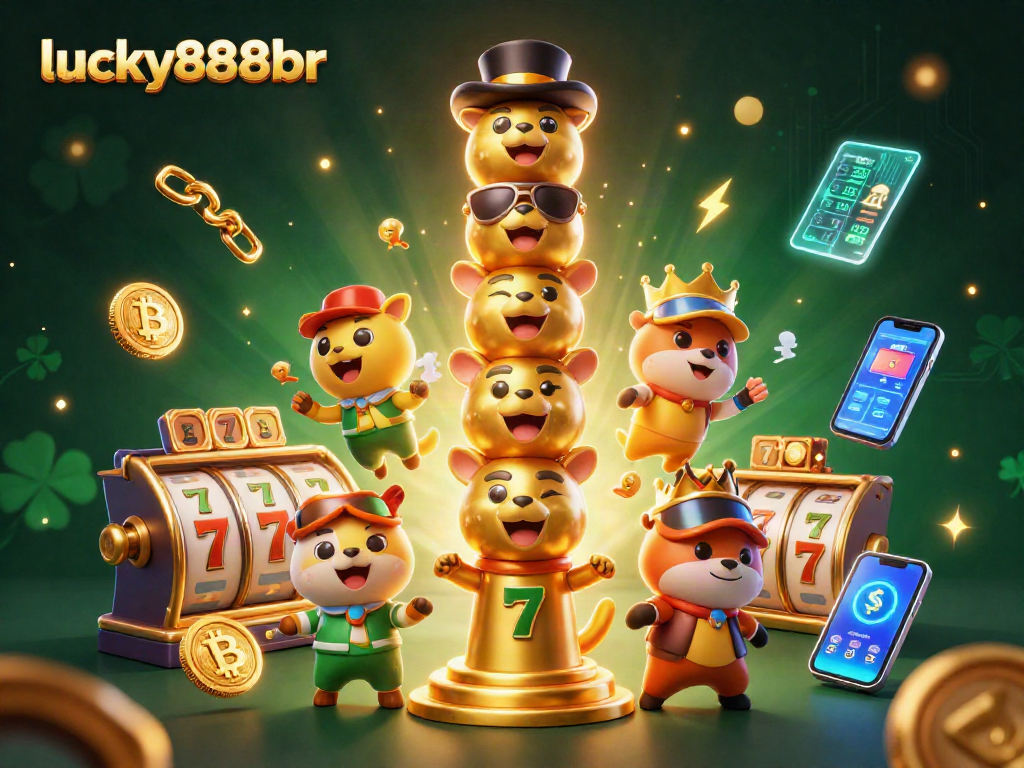 Experience thrilling game excitement with lucky888br's animated casino totem and dynamic elements.
