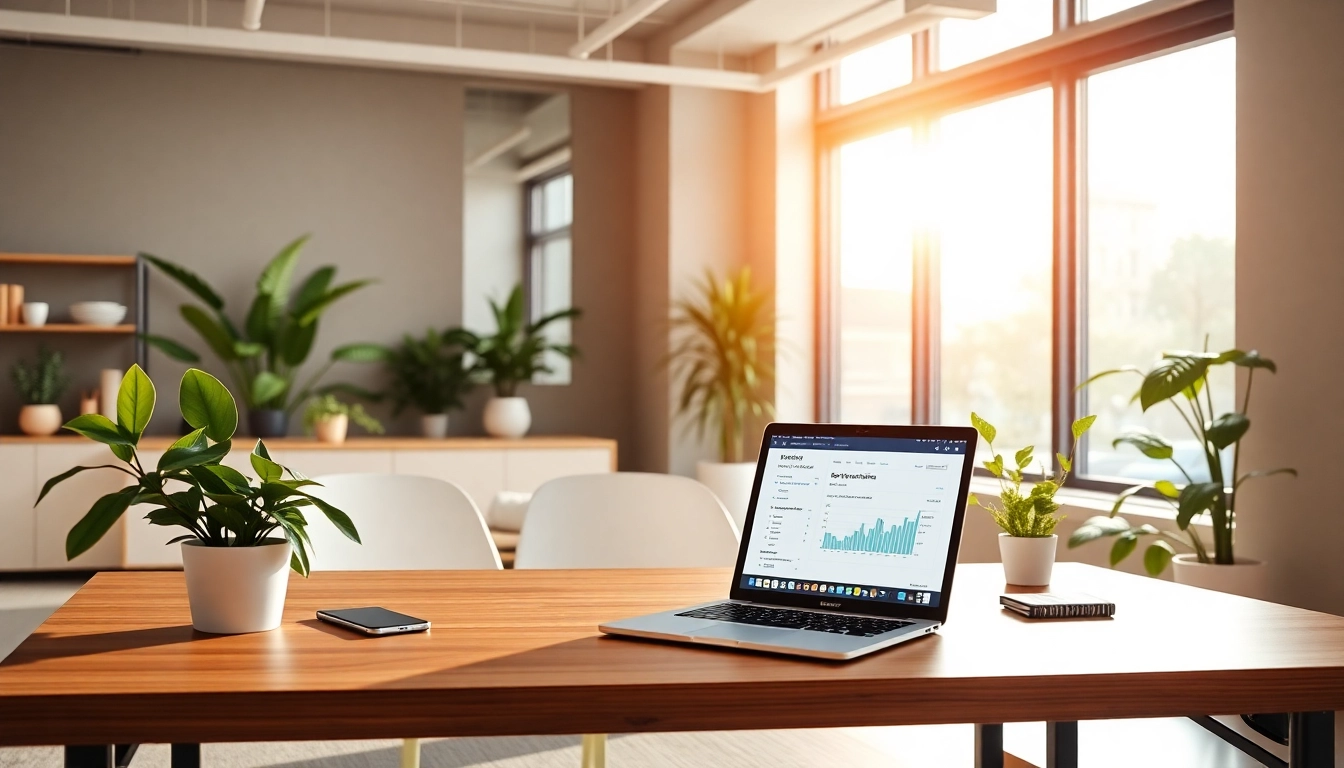 Improve SEO.my with data-driven strategies in a modern office setup.
