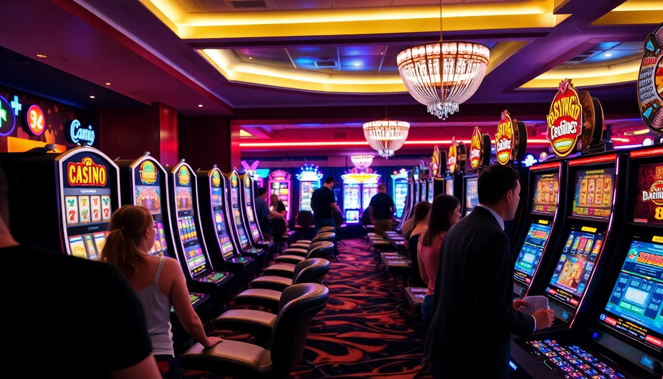 Spiele im online casino ohne lizenz mit leuchtenden Automaten und spannender Atmosphäre