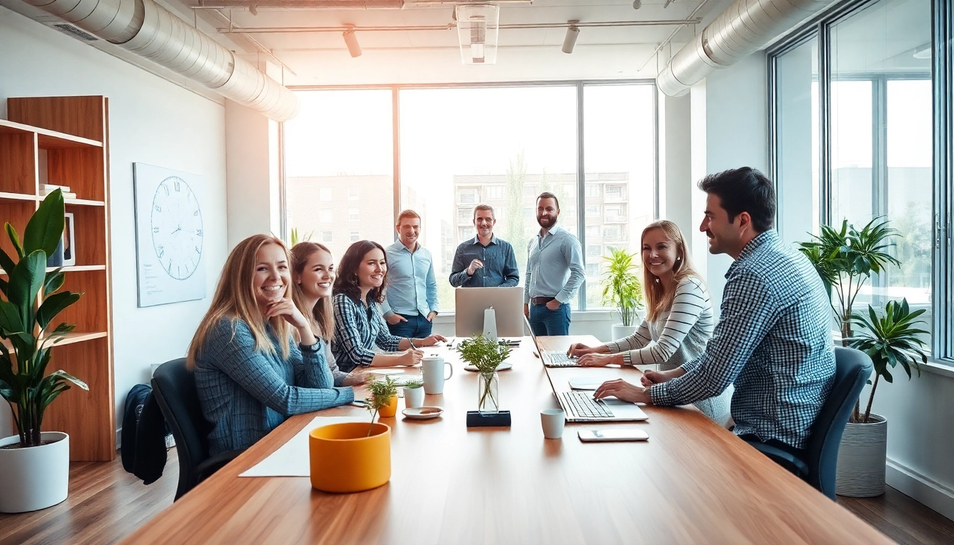 Marketing-Strategie-Sitzung bei einer Online Marketing Agentur in meiner Nähe mit Experten im modernen Büro