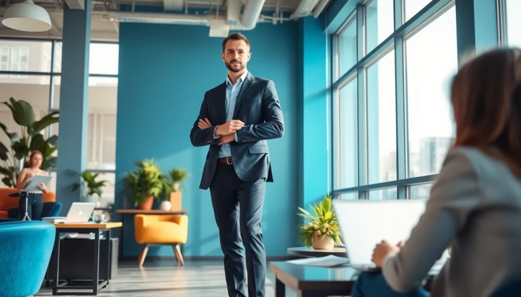 Headhunter Rostock berät professionell einen Klienten in einem modernen Büro.