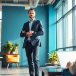 Headhunter Rostock berät professionell einen Klienten in einem modernen Büro.