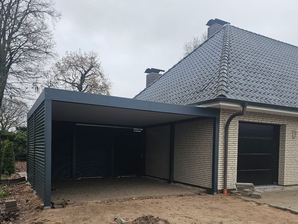 Carport Metall für zwei Autos – Doppelter Schutz, doppelter Komfort