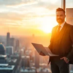 Headhunter IT diskutiert Strategien in einem modernen Büro.