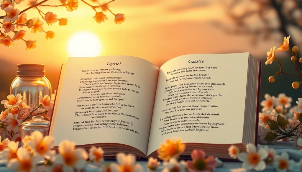 Lesen klassischer Gedichte in einem romantischen, kerzenbeleuchteten Ambiente.