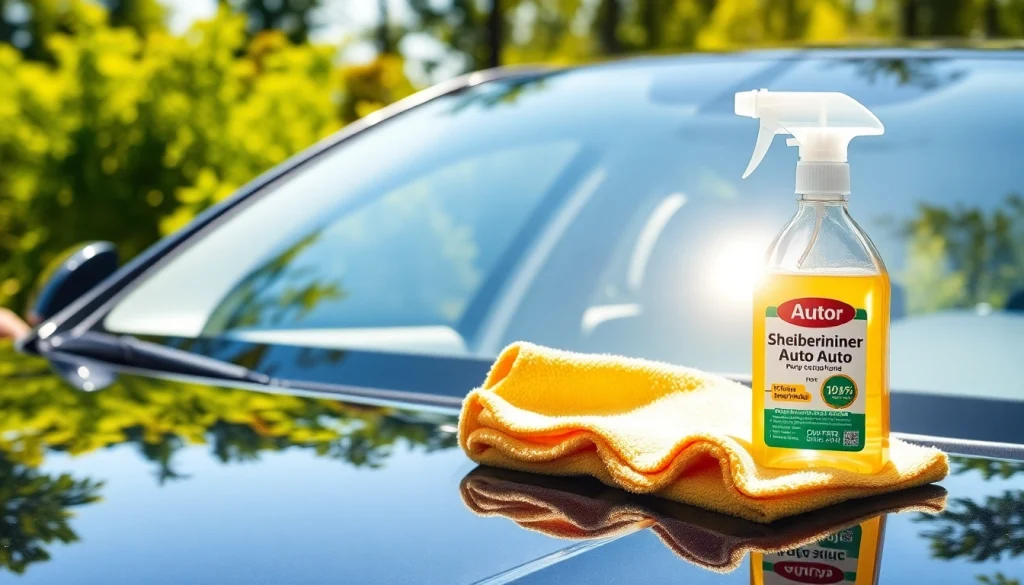 Erleben Sie, wie Scheibenreiniger Auto die Autofenster für klare Sicht erstrahlen lässt mit einem glänzenden Finish.