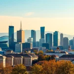 Gestalte aufregende Grusskarten Zürich mit ikonischer Skyline und modernen Designs.