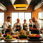 Headhunter Gastronomie im Austausch mit Küchenpersonal, um die Teamdynamik in der Gastronomie zu fördern.