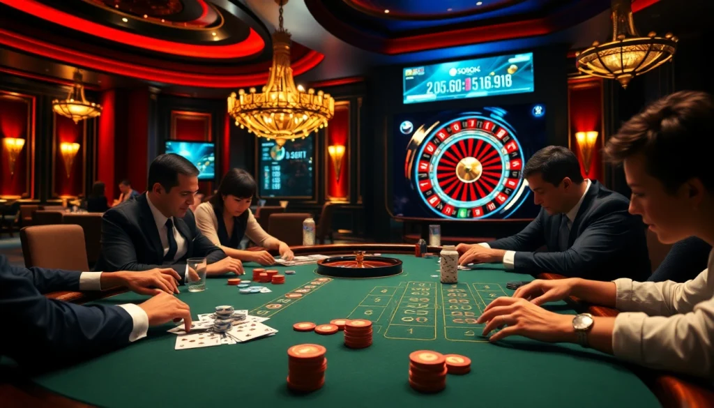 SODO66 casino table nightlife filled with excitement and professional gamblers in action